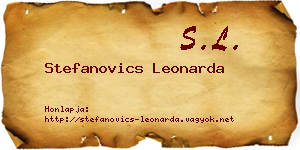 Stefanovics Leonarda névjegykártya